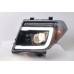 Nissan Navara D40 '05-'16 Black Projector Headlamp w Light Bar & Welcome Light